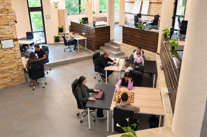 Coworking пространството на Балкан Център, поглед отгоре